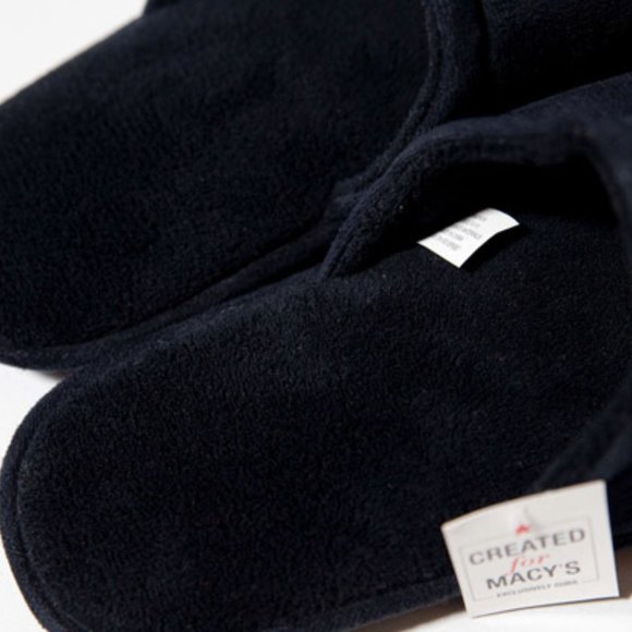 GOLDTOE Premier Memory Foam Aquafx Black Faux Swede Slipper main image 3